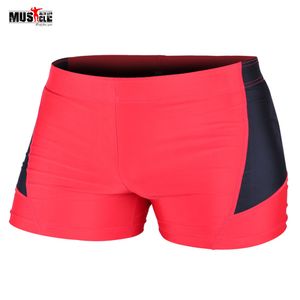 MUSCLE ALIVE Bodybuilding-Shorts für Herren, schmale Passform, kurze Kompressionshose, Fitnessstudio, Kleidung, Workout für Herren, Spandex, Polyester, Größe XL, C0222