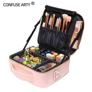 Nxy Cosmetic Bags Beauty Salon Tattoos Nail Art Tool Bin Case New Women Makeup Large Capacity Bag 220303