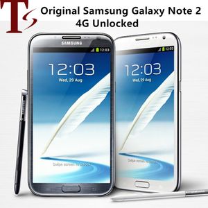 Разблокированный Samsung N7105 4G телефоны оригинал Galaxy Note 2 II N7100 Мобильный телефон 5,5 