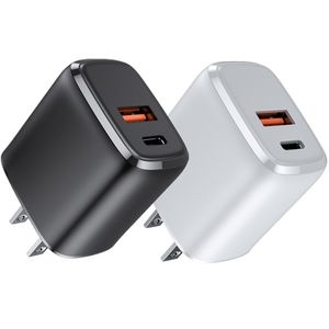 ЕС US UK UK Fast Quick Charge 12W 20W Dual Ports PD Type C Wall Charge Auto Power Adapter