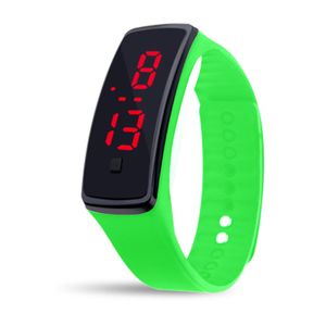 Outdoor Fitness Equipment Sport LED Watches Candy Jelly men women Silicone Rubber Touch Screen Digital Bracelet Wrist watch