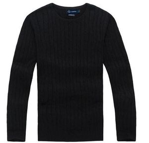 2021 new high quality mile wile polo brand men's twist sweater knit cotton sweater jumper pullover sweater Small horse game