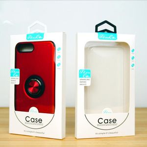 Universal White Paper Box med krok för iPhone Samsung 6,5 tums mobiltelefon Case Cover Retail Display Package Boxes 500PCS