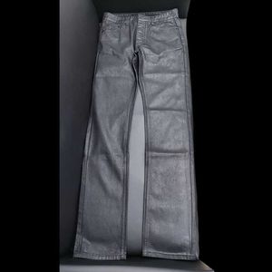 Dor gum brushed jeans estilo básico Homme by Hedi calça high street versão alta