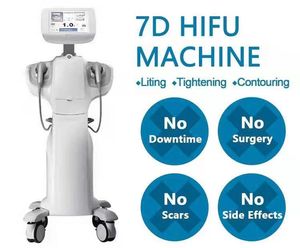 Latest 7D HIFU machine equipped with 7 cartridges each have 20000 shots for face body skin tightening painless treatment