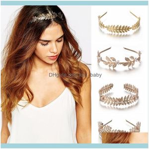 Hair Jewelryhair Clips & Barrettes 1 Pc Retro Gold Leaf Wedding Crown Bridal Headdress Headband Aessories Ladies Jewelry Drop Delivery 2021
