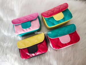 Children Designer Handbag Girls Letter Mini Messenger Bags Kids Color matching PU Change Purse Chain Single Shoulder Bags F066
