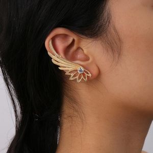 Stud 2021 Trend Mode Kristall Ohr Manschette Piercing Schmuck Für Frauen Geschenk Flügel Strass Gold Silber Überzogene Earcuffs Ohrring