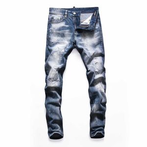 Designer Mens Jeans Black Scratch Pant Nieuwe Model Mode Koreaanse Stijl Topkwaliteit Design Hole Patch Splicited Ripped Motorfiets Hip Hop Broek