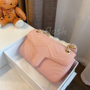 Limitierte Pink Dream Color Designer Luxurys Mini-Kleintaschen in 3 Größen, Lederhandtaschen mit goldener Hardware-Kette, Umhängetaschen, klassische Umhängetaschen