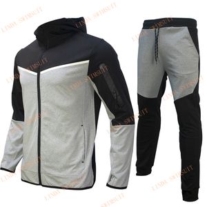 Дизайнер с капюшоном с капюшоном Tracksuits Logo Print Mens Случайные улицы Досуг Мода Уличная одежда Пуловер Толстовки Длинные Рукава Пальто и Брюки Хаудяд Набор NK Logo Bi