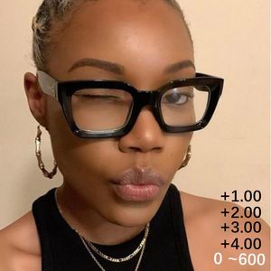 Sunglasses Fashion Reading Glasses Women Prescription Oversized Square Large Optical Lens Female Eyeglasses Trendy Eyewear Lady