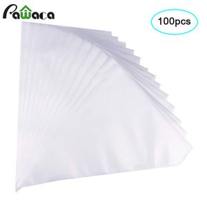 100 pcs / lote descartável sacos de decoração de bagas de gelo saco de tubulação conjunto para decoração de cupcake