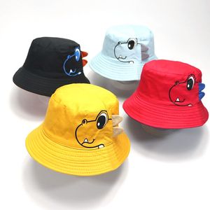 Cloches moda de 1 a 3 anos de idade chapéu de balde meninos meninas de dinossauros de dinossauro Snapback Kids Ajusta Sun Cap