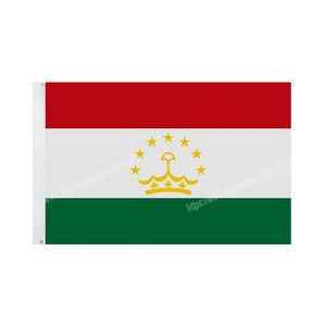 Tadzhikistan Flags National Polyester Banner飛行90 * 150cm 3 * 5ftフラグ世界中の世界中で世界中の屋外をカスタマイズできます