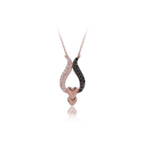Trendig 925 Silver In Love Turkish Smycken Zircon Fashion Tulip Halsband för Kvinnor Alla hjärtans dag Luxury Designer