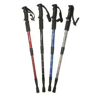 2Pcs/pair Outdoor Hiking Anti Shock Walking Sticks Telescopic Trekking Climbing Poles Ultralight Led Canes 220216