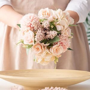 Wholesale high simulation silk flowers for sale - Group buy Decorative Flowers Wreaths High Quality Hand Tied Silk Flower Bunches Living Room Bedroom Home Decoration Furnishings Holding Simulation A