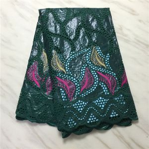 5Yards Wonderful Dark Green Bazin brocade Lace Fabric African Cotton Material Embroidery For Dressing PL71399