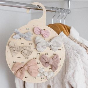 Acessórios para o cabelo B2EB NORDIC RIFBON Hairpin Rack Hoops Storage Storage Band de madeira Organizador infantil Decoração de quarto garotas