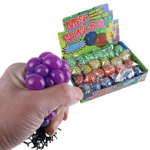5.0CM Squishy Ball Fidget Toy Mesh Squish Grape Ball Anti Stress Venting Balls Funny Squeeze Toys Stress Relief Decompression Toys Anxiety Reliever