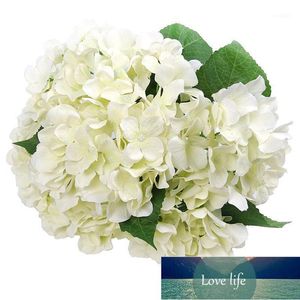 Decorative Flowers & Wreaths Artificial Silk 7 Big Head Hydrangea Bouquet For Wedding, Room, Home, El, Party Decoration And Holiday Gift Whi Factory price expert design