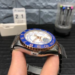 JF Men's Watch Diâmetro 44mm com 7750 Timing Automático Bidirecional 90 Turn Bezel Sapphire Cristal Espelho Espelho Supervilante Função