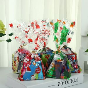 Gift Wrap Xmas Cookie Packing Bags Christmas Cellophane Party Treat Candy Bag Festival Favor Merry Decor