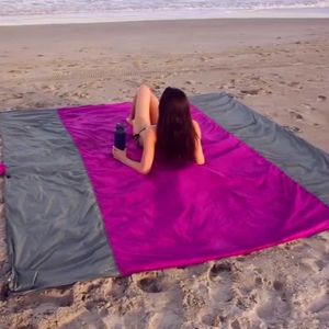 Light Weight Sand Free Beach Mat Outdoor Travel Camping Beach Mat Home Decor Mattor Portable Foldbara Picnic Filt Y0803