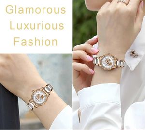 Keramiska armband Kvinnor Klockor Quartz Watch Ladies Top Brand Luxury Female Watch Girl Clock Present + Box