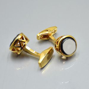 L-M05 Luxury Cufflinks Classic Shirt Cuff Links for men top gift Gold Silver Rose-Gold Black