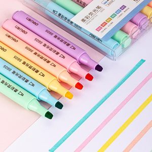 Highliders Soft Color Fluomental Pen Students Делайте заметки с ключом Marking AX Head Triargular Держатель Macarone Marker Marker Account