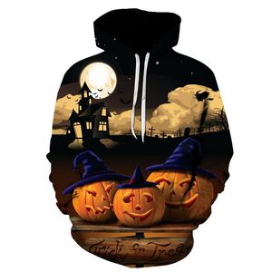 Erkek Hoodies Tişörtü 2021 Marka 3D Cadılar Bayramı Korku Kabak Kafa Hoodie Moda ve Kadın Spor Sokak Kazak Kazaklar Erkekler Cl