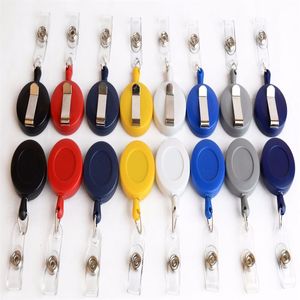 sublimation blank retractable Lanyard Name Tag Card Badge Holder Metal Clip Easy To Use hot transfer printing blank consumables 2254 Y2