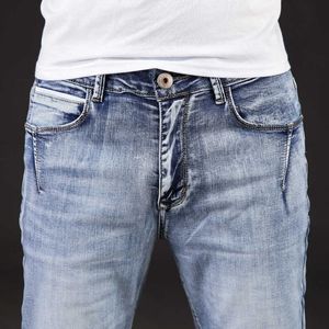 Sonbahar Varış Moda Marka Erkekler Kot Erkekler Için Yıkanmış Ince Kot Rahat Pantolon Artı Boyutu 40 42 44 210622