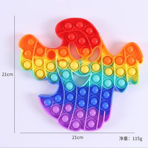 2021 DHL Halloween and Christmas Finger Bubbles Toy Sensory Silicone Fingers Fun Squeezy Squeeze Desk Toys