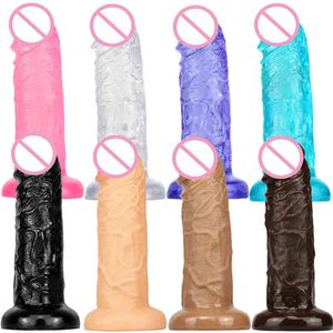 NXY Dildos Anal Zabawki Magiczne Filar Dorosłych Masturbacja Podwórka Rozbudowa Fałszywa Penis Duży Crystal Color Color Gay Symulowane Ciągnięcie i wkładanie 0225