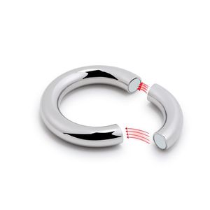 Heavy Duty Man Magnetic Ring Cockrings Scrotum Sträcker Metall Penis Cock Lock Delay Ejaculation Sexleksaker för män