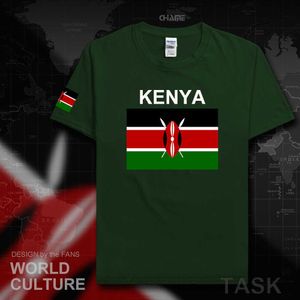 Republiken Kenya Kenyan Men T Shirt Jerseys Nation Team Tshirt 100% Bomull T-shirt Sportkläder Tees Country Flag Ken X0621