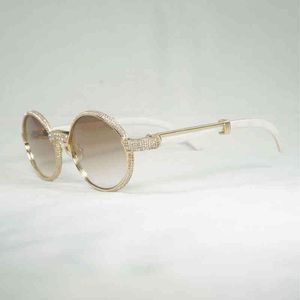 2022 occhiali da sole con strass da uomo in corno naturale all'ingrosso all'ingrosso della fabbrica per tinte di guida del club occhiali rotondi in legno Gafas Oculos