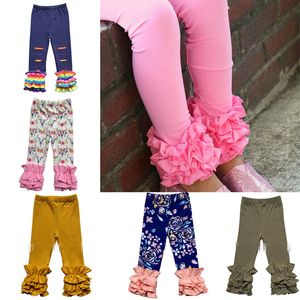 40 couleurs bébé filles leggings serrés Thanksgiving Halloween Pantalon à volants Solide de Noël Stripe longue pantalon chaud
