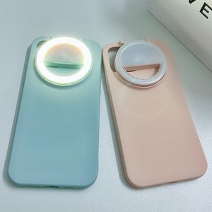 LED Fill Light Selfie Phone Cases For Iphone Pro Max Xr Plus Flash Lamp Back Cover Shell Intelligent Three Speed Beauty Live With Retail Box