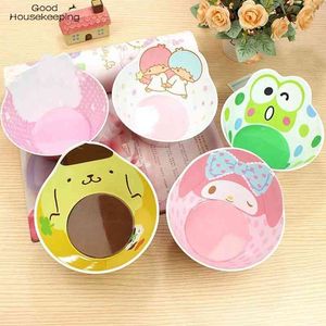1pc Cute Shape Melody Pudding Dog Frog Bowl with Food Grade Melamine Cartoon Bowl Slip-resistant Tableware Party Decor Gift 210610