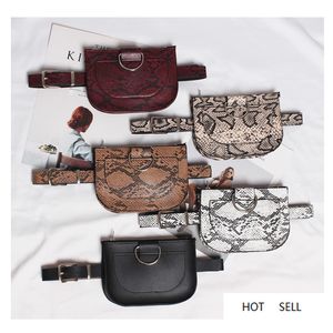 Mulheres Cintura Pacote Serpentino Fanny Pu Leahter Bag Famal Moda Snake Pele Cinto Bolsa B31