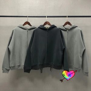 Casual Sweatshirts Hoodie Män Kvinnor Högkvalitativ Fleece Zipper Solid Pocket Pullovers