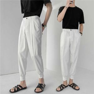 Loose Casual Pants Men Solid Color Business Dress Pants Office Social Streetwear Pencil trousers pantalon homme classique 210527