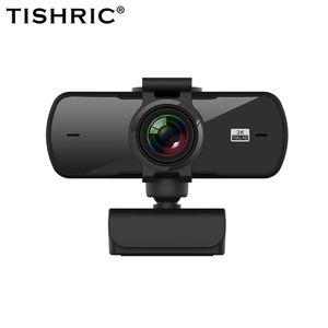 TiShric PC-C5 4MP 2K Full HD CAM CAM 1080P Крышка крышки с микрофоном 360 ° роторный совместный USB Web Cam / PC