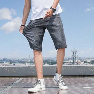 Мужские джинсы джинсовые шорты мужские большие размеры промывают короткие половины трусики длиной колена большие свободные бермуды мужские плюс синие мужские бриджи1
