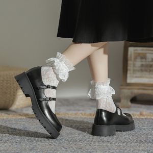 Sapatos Lolita para mulheres designer japonês Mary Jane sapatos Mulheres Vintage Meninas Chunky Plataforma Sapatos Flat Women W22