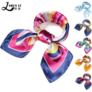 Wholesale telecoms for sale - Group buy HandkerchiefProfsional Drs Square Female Mobile Stewards Telecom Decorative Satin Printing cm Small Gift Silk Scarf